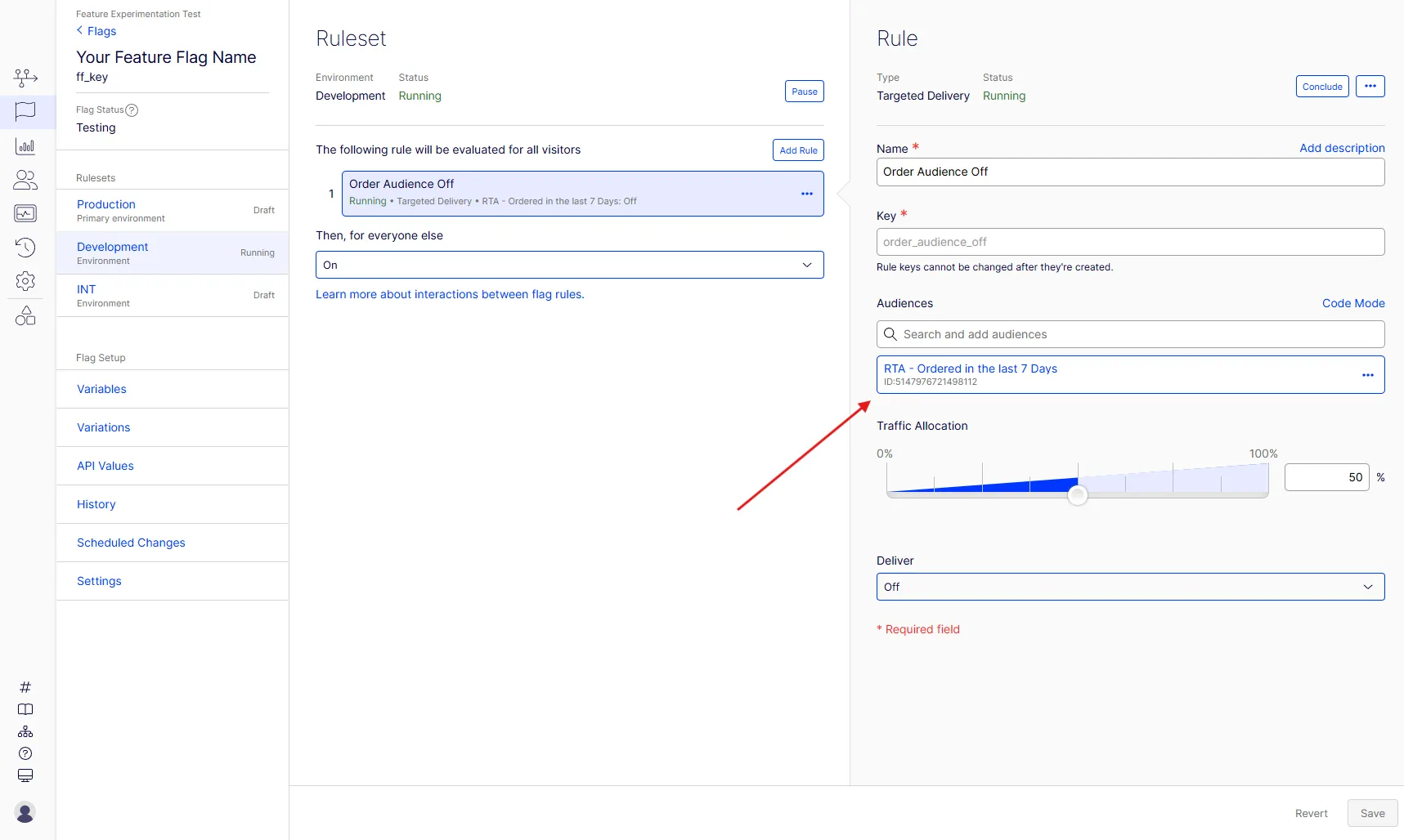 ODP Real-Time Audiences Example